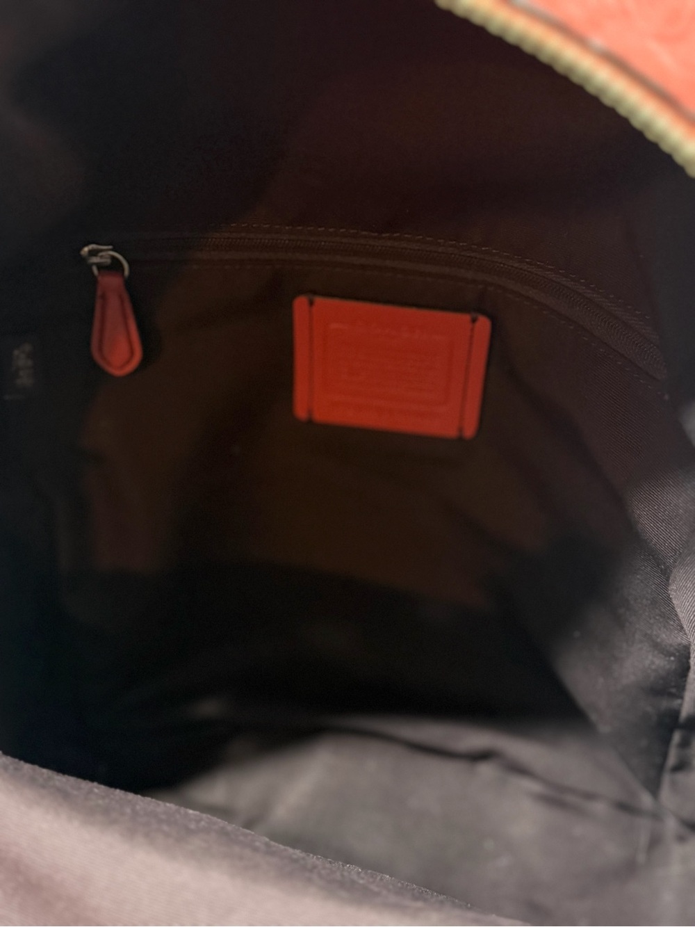 Coach Washed Red Embossed Signature Mini Backpack - Picture 5 of 8